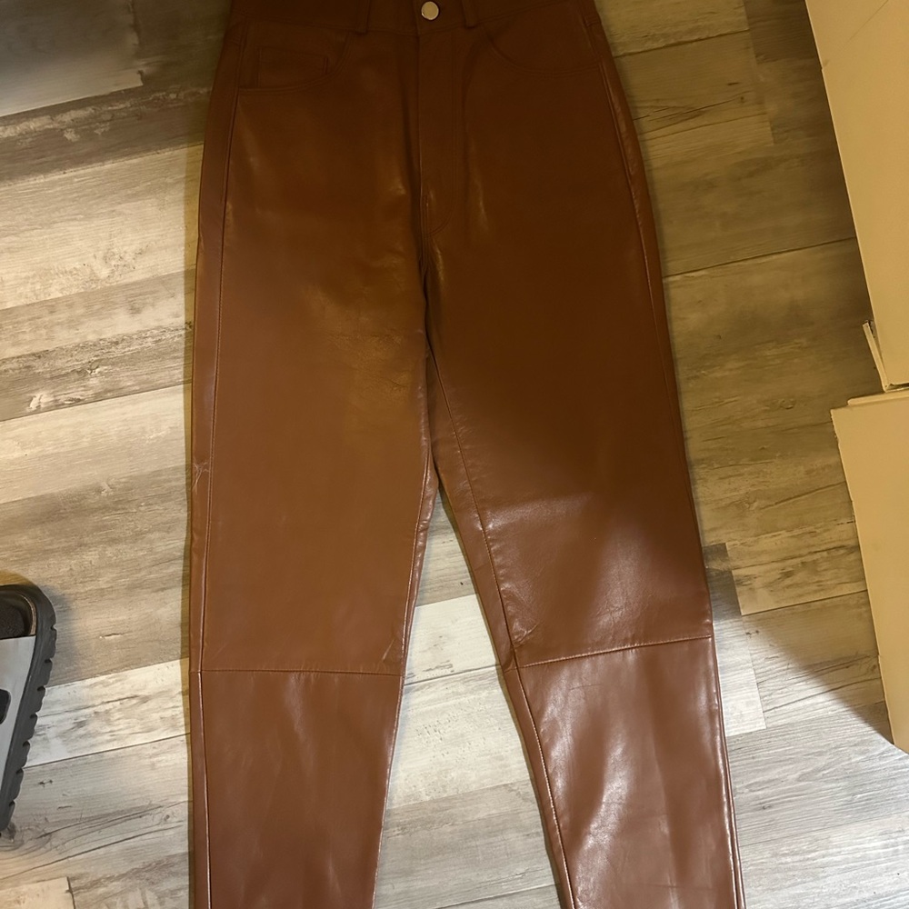 Brown Leather Pants